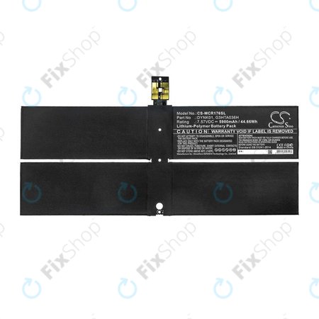 Baterija za Microsoft Surface 1769, Microsoft Surface 1782, 5900mAh, Li-Pol, 7.57V, DYNK01, HQ