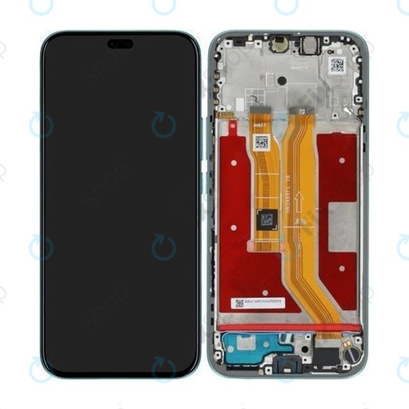 Honor 400 Lite - LCD zaslon + zaslon osjetljiv na dodir + okvir (Marrs Green) - 0235ANTH Genuine Service Pack