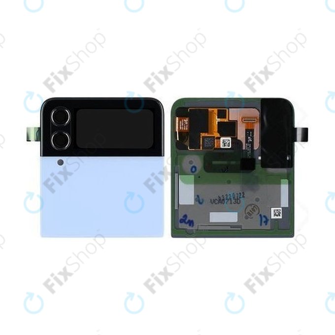 Samsung Galaxy Z Flip 4 F721B - LCD zaslon + zaslon osjetljiv na dodir + okvir (vanjski) (plavi) - GH97-27947D Originalni servisni paket
