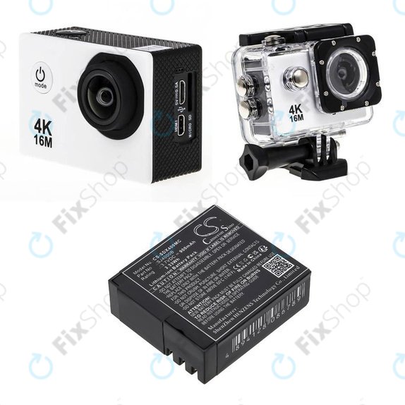 Baterija za SJCAM SJ4000, SJ5000, 900mAh, Li-Ion, 3.7V, SJ4000B, HQ