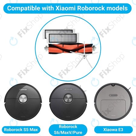 Xiaomi Roborock S5, S5 Max, S6, S6 MaxV, S6 Pure, S7, S7 MaxV, Mi Robot Vacuum Mop 1C, 1S, Xiaowa E2, Lite C10 - Početni set (bijeli)