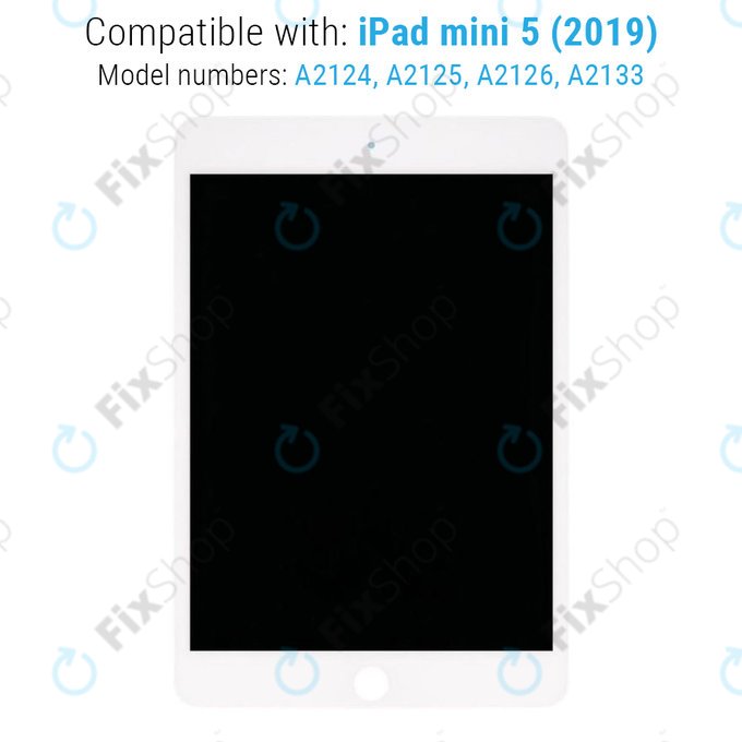 Apple iPad Mini 5 - LCD zaslon + zaslon osjetljiv na dodir (bijeli)