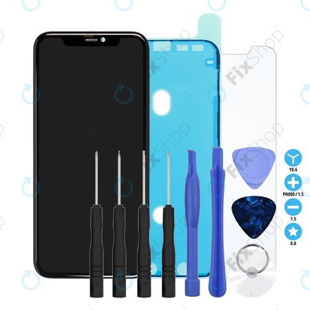 Apple iPhone 11 - LCD zaslon + zaslon osjetljiv na dodir + okvir Refurbished PRO + Ljepilo za LCD + Kaljeno staklo + Set alata - Multipack