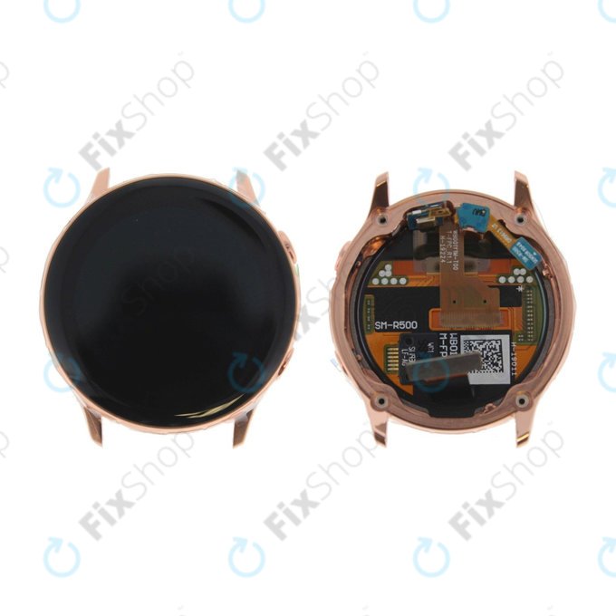 Samsung Galaxy Watch Active R500 - LCD zaslon + zaslon osjetljiv na dodir + okvir (zlatni) - GH82-18797D Originalni servisni paket
