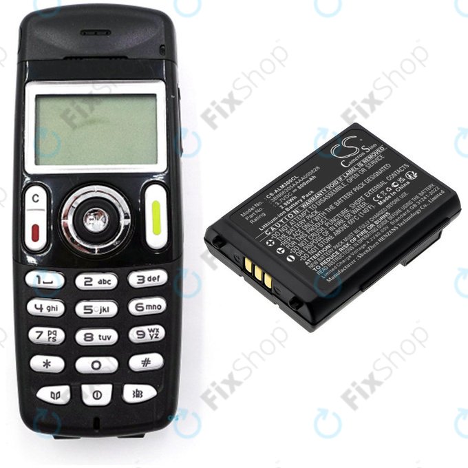 Baterija za Alcatel Mobile 300, 400 Dect, Mobile Reflexes 300, 400, 800mAh, Li-Ion, 3.7V, 3BN66305AAAA000828, HQ