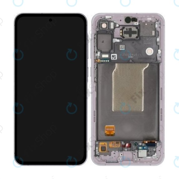 Samsung Galaxy A55 A556B - LCD zaslon + zaslon osjetljiv na dodir + okvir (Awesome Lilac) - GH82-34305C Genuine Service Pack