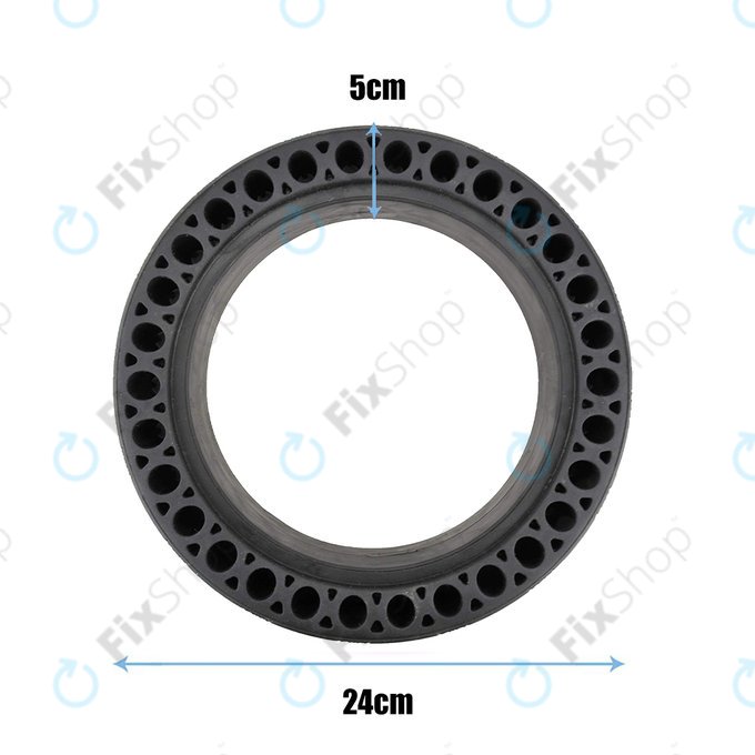 Xiaomi Mi Electric Scooter 1S, 2 M365, Essential, Pro, Pro 2 - Izdržljiva puna guma bez zračnica (Tip 2) (Black)