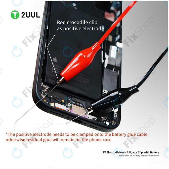 Krokodil štipaljka s 9V elektro-okidačem, 2UUL BT04