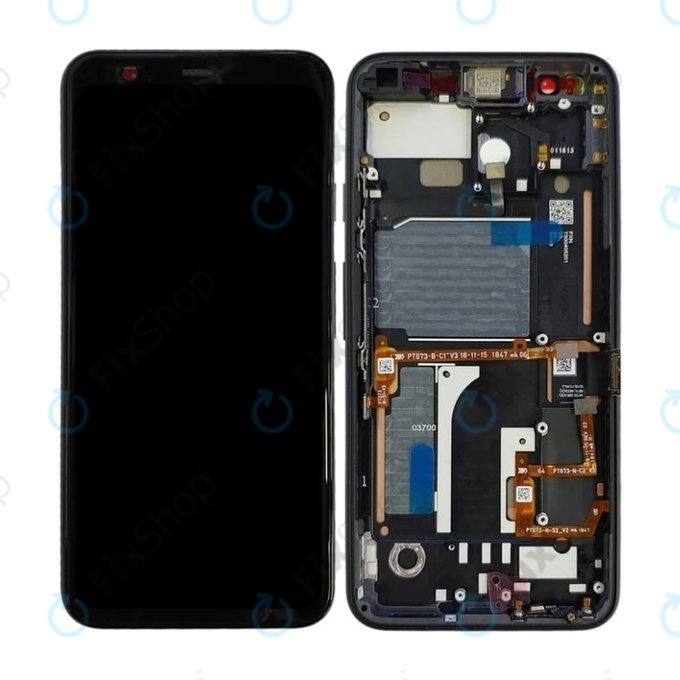 Google Pixel 4 - LCD zaslon + zaslon osjetljiv na dodir + okvir (crni) OLED