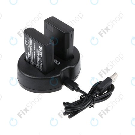 2 baterije s punjačem zaNikon Coolpix P7000, P7700, D3100, D3200, D5100, 1030mAh, Li-Ion, 7.4V, EN-EL14, HQ