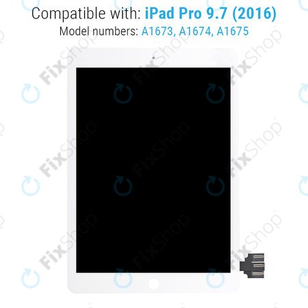 Apple iPad Pro 9.7 (2016) - LCD zaslon + zaslon osjetljiv na dodir (bijeli)