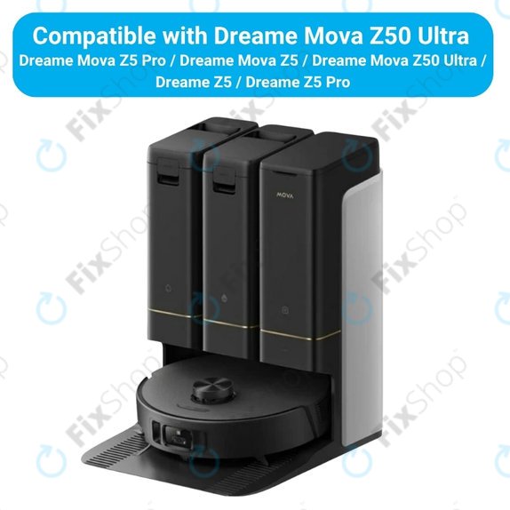 Set rezervnih dijelova za Dreame Mova Z50 Ultra, Z5, Z5 Pro (1x Glavna četka, 2x Filter, 2x Bočna četka)