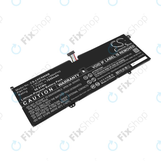 Baterija za Lenovo Yoga C940, 7650mAh, Li-Pol, 7.7V, L18C4PH0, HQ
