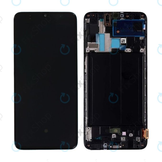 Samsung Galaxy A70 A705F - LCD zaslon + zaslon osjetljiv na dodir + okvir (crni) - GH82-19747A, GH82-19787A Originalni servisni paket