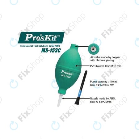 Pro'sKit MS-153C - Puhač prašine za lijepljenje zaštitnih stakala i folija