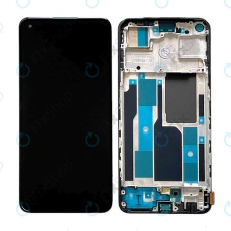 Realme 9 Pro Plus RMX3392 RMX3393 - LCD zaslon + zaslon osjetljiv na dodir + okvir (ponoćno crni) TFT