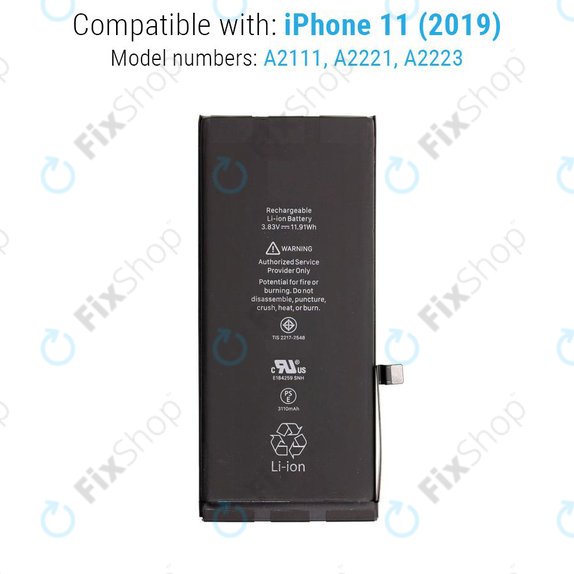 Baterija za iPhone 11, 3110mAh, Service Pack