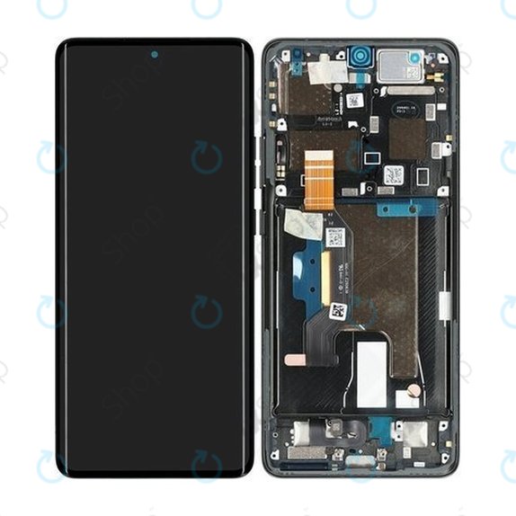 Motorola Edge 50 Ultra - LCD zaslon + zaslon osjetljiv na dodir + okvir (Forest Grey) - 5D68C24483 Genuine Service Pack