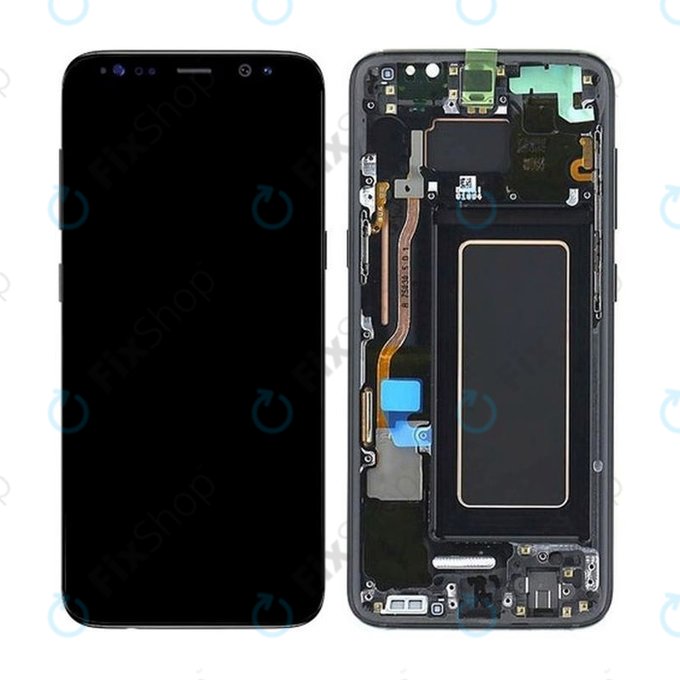 Samsung Galaxy S8 G950F - LCD zaslon + zaslon osjetljiv na dodir + okvir (ponoćno crna) - GH97-20457A, GH97-20473A, GH97-20458A, GH97-20629A Originalni servisni paket