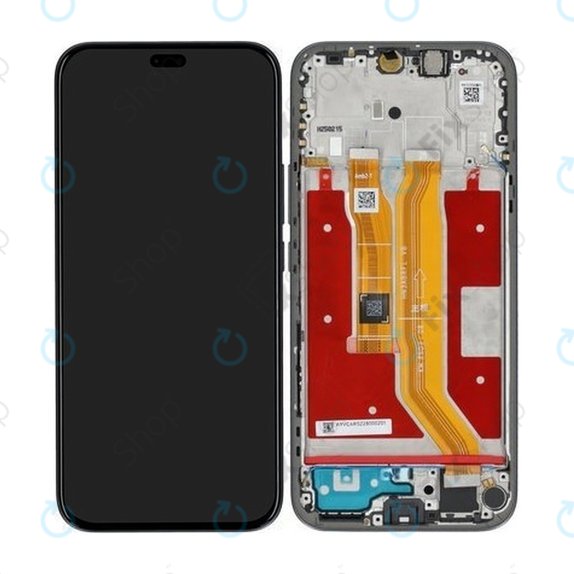 Honor 400 Lite - LCD zaslon + zaslon osjetljiv na dodir + okvir (Velvet Black) - 0235ANTF Genuine Service Pack