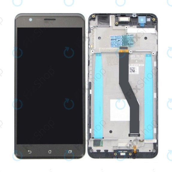 Asus ZenFone 3 Zoom S ZE553KL - LCD zaslon + zaslon osjetljiv na dodir + okvir (crni) - 90AZ01H3-R20020, 90AZ01H3-R20010 Originalni servisni paket