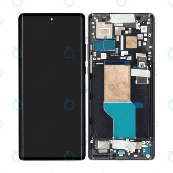 Motorola Edge 30 Ultra - LCD zaslon + zaslon osjetljiv na dodir + okvir (Interstellar Black) - 5D68C21260 Genuine Service Pack