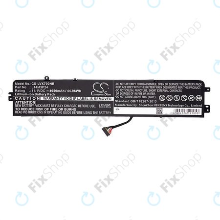 Baterija za Lenovo Ideapad 700, Legion Y520, R720, 4050mAh, Li-Ion, 11.1V, L14M3P24, HQ