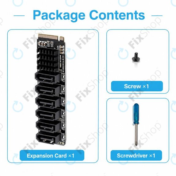 M.2 PCIe kartica za proširenje, 6 SATA III priključaka