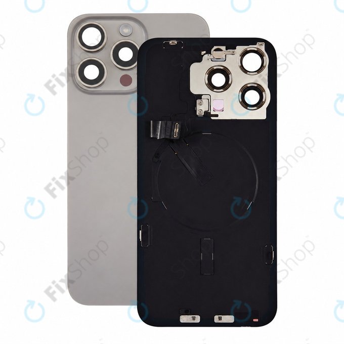 Staklo stražnjeg kućišta za iPhone 15 Pro Max, Natural Titanium, Pulled A