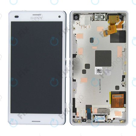 Sony Xperia Z3 Compact D5803 - LCD zaslon + zaslon osjetljiv na dodir + okvir (White) TFT