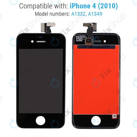 Apple iPhone 4 - LCD zaslon + zaslon osjetljiv na dodir + okvir (crni)