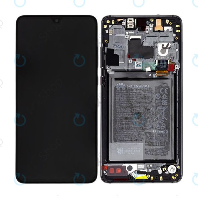 Huawei Mate 20 - LCD zaslon + zaslon osjetljiv na dodir + okvir + baterija (crna) - 02352ETG