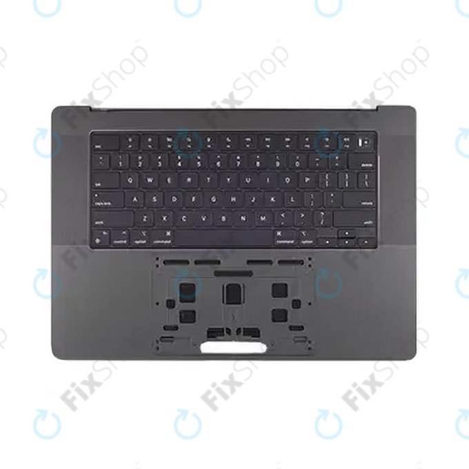 Gornji okvir tipkovnice za MacBook Pro 16", A3403 (2024), s US tipkovnicom i baterijom, Space Black, 661-42823, Genuine Apple