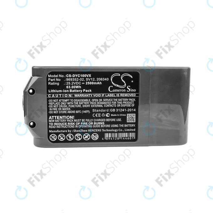 Dyson V10 - Baterija Li-Ion 2500mAh HQ