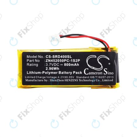 Baterija za Cardo Scala Rider G4, 800mAh, Li-Pol, 3.7V, ZN452050PC-1S2P, HQ