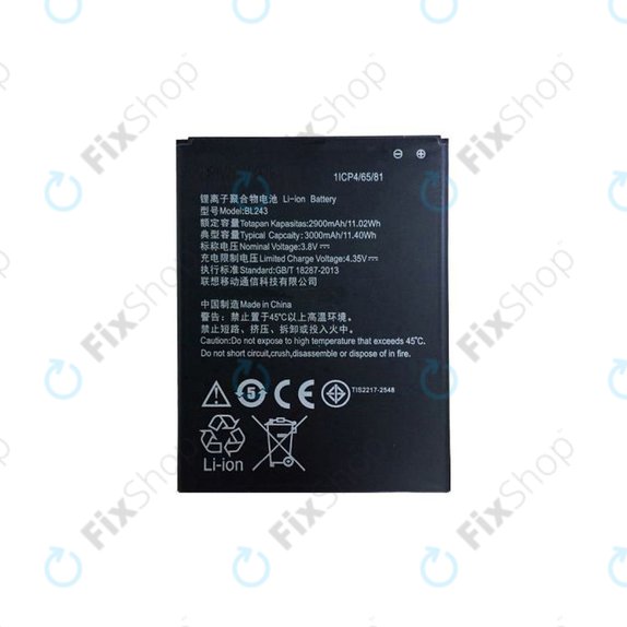 Lenovo A7000 - Baterija BL243, 2900mAh - SB18C00204