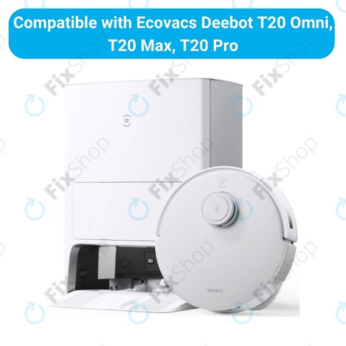 Set rezervnih dijelova za Ecovacs T20, T20 Max, T20 Pro (2x Glavna četka, 4x Filter, 4x Bočna četka – bijela)