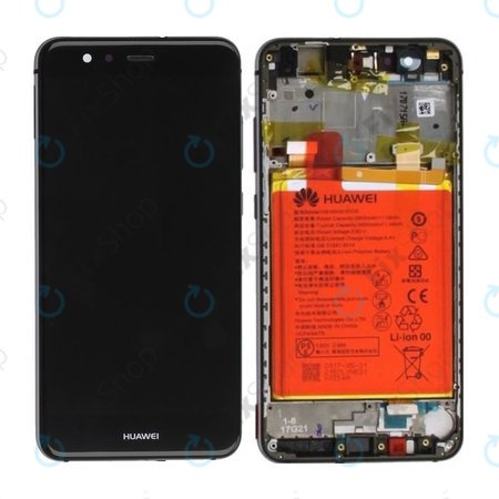 Huawei P10 Lite - LCD zaslon + zaslon osjetljiv na dodir + okvir + baterija (grafitno crna) - 02351FSG, 02351FSE
