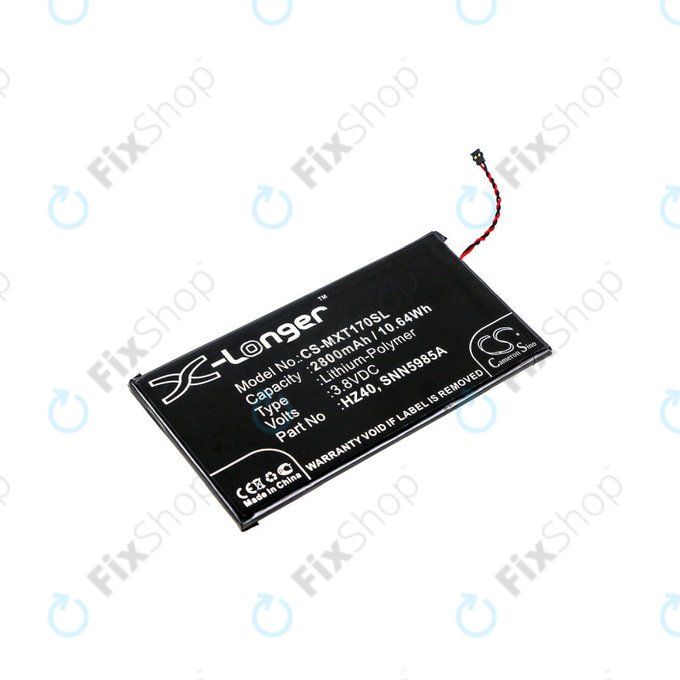 Baterija za  Motorola Moto Z2 Play XT1710-09, 2800mAh, Li-Pol, 3.8 V, HZ40, HQ