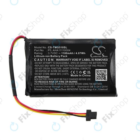 Baterija za TomTom Go 510, 1100mAh, Li-Ion, 3.7V, AHA11110004, HQ