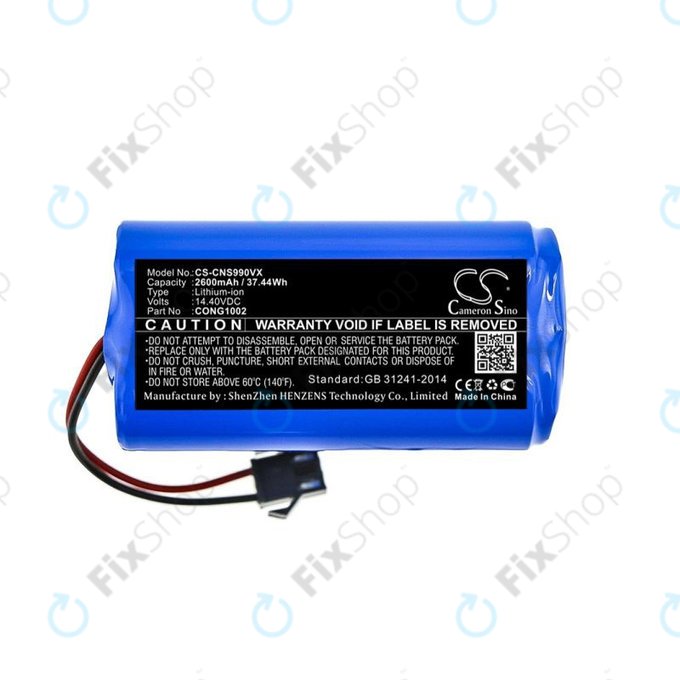 Cecotec Conga 900, 1000, 2000, 5000-series, Excellence 990, Mamibot ExVac 600, 800-series, Neatsvor X500 - Baterija CONG1002 2600mAh HQ