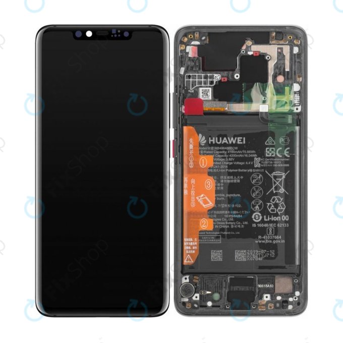 Huawei Mate 20 Pro - LCD zaslon + zaslon osjetljiv na dodir + okvir + baterija (crna) - 02352FRL