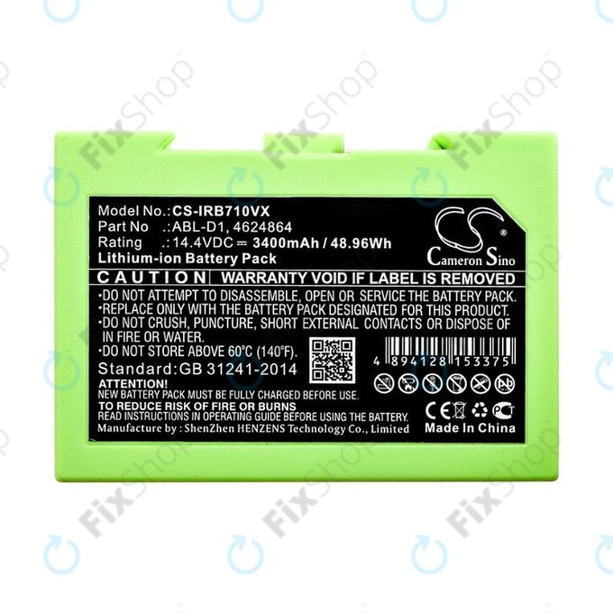 iRobot Roomba e-series, i-series - Baterija ABL-D1, 4624864, ABL-D2 3400mAh HQ