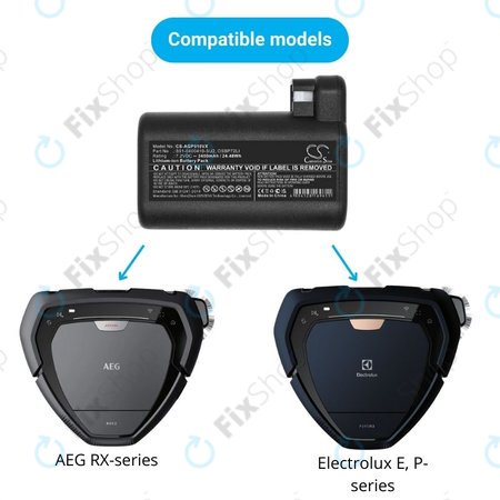 AEG RX-serija, Electrolux E, P-serija - Baterija S91-0400410-SU2, OSBP72LI, OSBP72LI25 3400mAh HQ