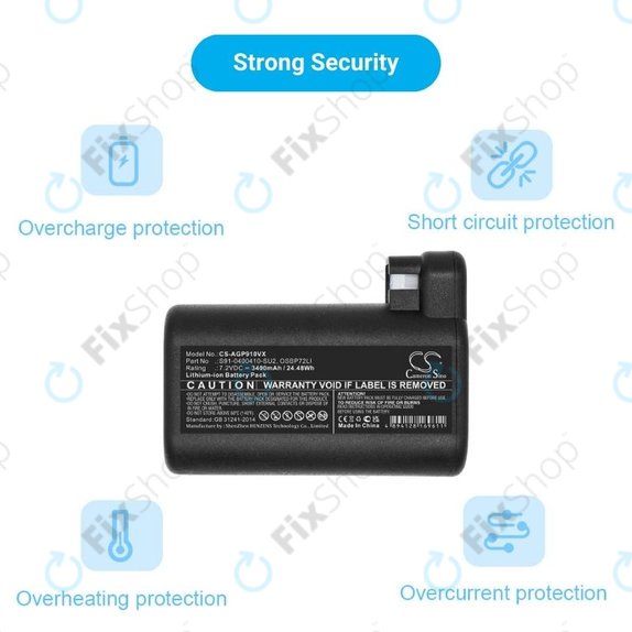 AEG RX-serija, Electrolux E, P-serija - Baterija S91-0400410-SU2, OSBP72LI, OSBP72LI25 3400mAh HQ