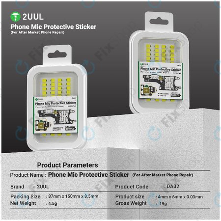 Zaštitne naljepnice za mikrofon telefona, 2UUL DA32, 500kom/pak
