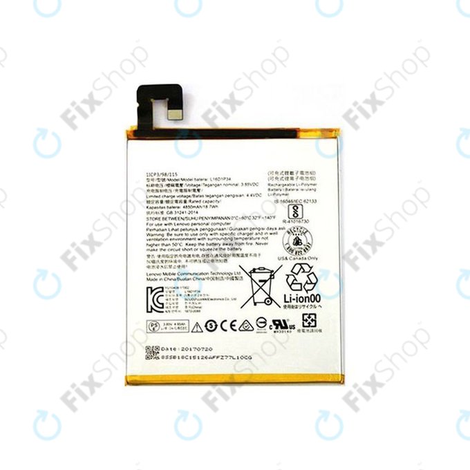 Lenovo Tab 4 8 TB-8704F - Baterija 4850mAh L16D1P34, L20D1P31