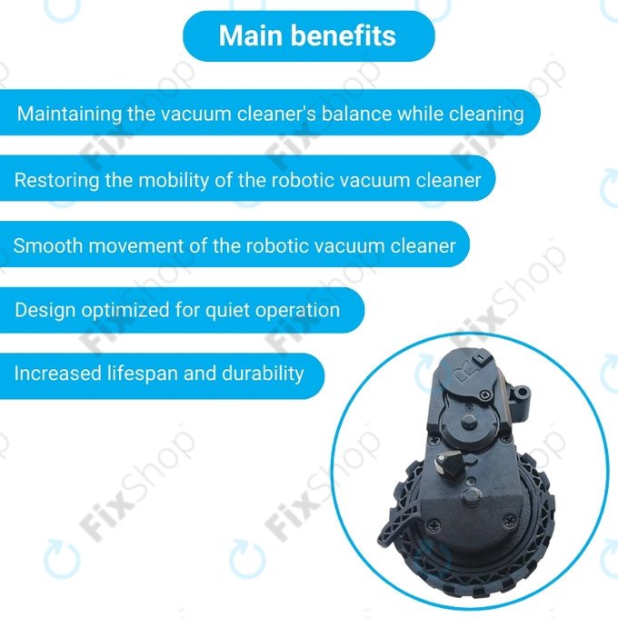 Ecovacs Deebot N-series, T-series, Ozmo-series - Kotač s motorom (desno)