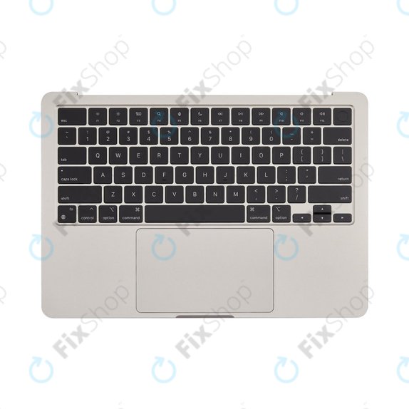 Gornji okvir tipkovnice za MacBook Air 13", A3113 (2024), s US tipkovnicom i baterijom, Starlight, 661-40229, Genuine Apple