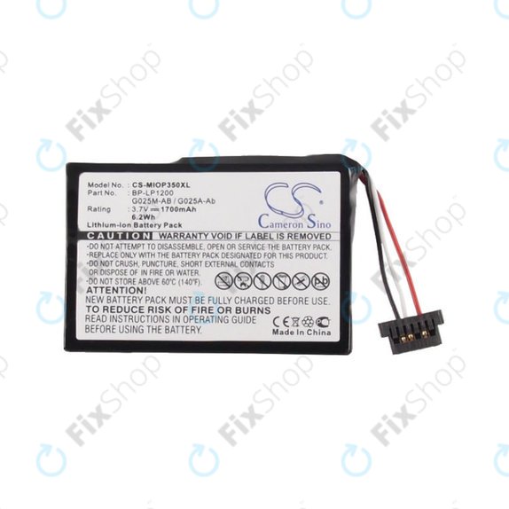 Baterija za Mitac Mio P350, 1700mAh, Li-Ion, 3.7V, BL-LP1230, HQ